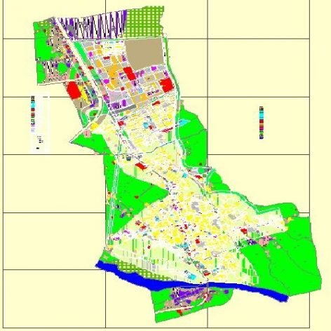 نقشه کامل اتوکد طرح جامع آذرشهر با فرمت dwg (کاربراراضی)